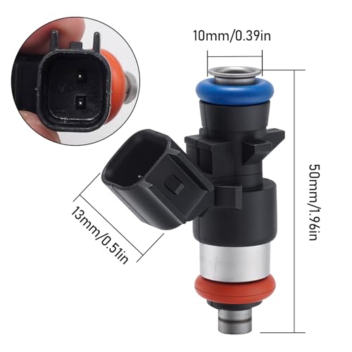 4 Holes Fuel Injector 0280158233, Replacement for Chrysler Replacement for Dodge Ram 1500/2500/3500 3.6L and More, Replaces 5184085AC, 4G2269 FJ1147