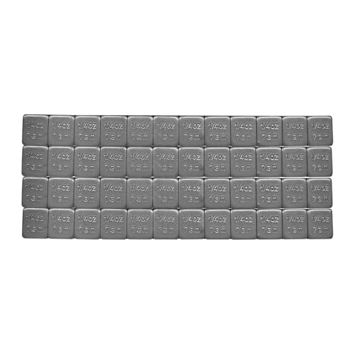 48PCS 1/4 Oz Adhesive Backed Wheel Weights, 0.25Oz Tire Balancing Wheel Weights with Strong Adhesive, EasyPeel Type Low Profile Tire Weight Strip Box for Car Truck SUV Motorcycle