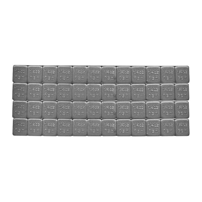 48PCS 1/4 Oz Adhesive Backed Wheel Weights, 0.25Oz Tire Balancing Wheel Weights with Strong Adhesive, EasyPeel Type Low Profile Tire Weight Strip Box for Car Truck SUV Motorcycle