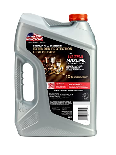 Valvoline Extended Protection High Mileage with Ultra MaxLife Technology 5W-30 Full Synthetic Motor Oil 5 QT (Pack of 2) - size: 5 qt (Pack of 2), style: Premium Full Synthetic High Mileage