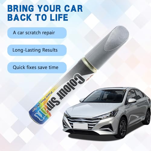 Touch Up Paint for Cars, Car Paint Scratch Repair Kit, Auto Pen Scratch Repair Two-In-One Touch Up Paints, Car Wheel Scratch Repair Touch Up Paints Pen Universal Fit Most Vehicle Wheels (Silver) - color: Silver