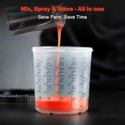 Disposable Paint Spray Gun Cup Liners & Lid, 50 Pack 20Ounce, 190Mic - size: 50pcs 600ml 20oz Cups