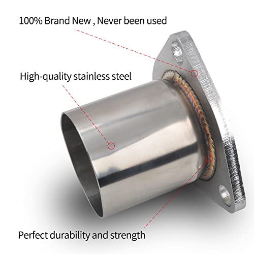 Exhaust Flange Bolts Quick Fix Repair Pipe Kit w/Gasket & Hardware, 2.5'' Inch OD 3 Bolts T304 Stainless Steel Universal Flange Replacement Kit - size: 2.5"OD-3 Bolts