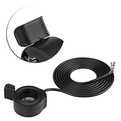 Ebike Thumb Throttle, 7/8in (22mm) Universal Thumb Throttle Speed Controller for Electric Bikes Scooters, 24V 36V 48V 60V 72V