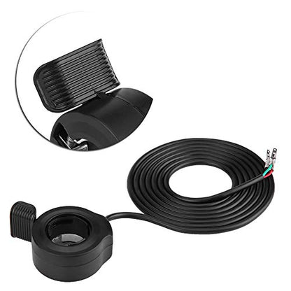 Ebike Thumb Throttle, 7/8in (22mm) Universal Thumb Throttle Speed Controller for Electric Bikes Scooters, 24V 36V 48V 60V 72V