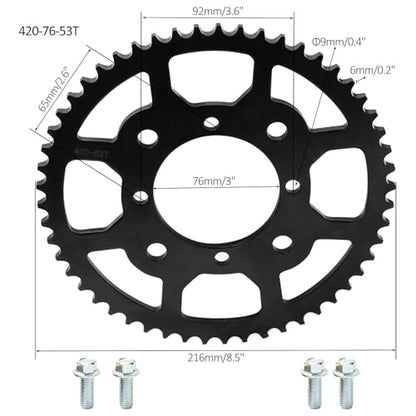 19"/16" Wheel Complete Upgrade Set 70/100-19 & 90/100-16 Dirt Bike Tire Wheels - Front and Rear Tires, Rims, Tubes & 420 53T Sprocket Rotors for Dirt Pit Bike Offroad Apollo 125cc 150cc 200cc