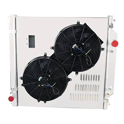 Radiator for 2003-2007 Ford Excursion F250 F350 F450 F550 Super Duty Pickup Truck 5.4L 6.0L V8 6.8L V10 Gas, 1 Row Full Aluminium Radiator + 2 x 14 Inch Fans + Shroud + Thermostat Relay Kit - size: 1-Row Radiator Fan Relay Kit