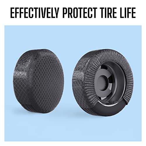 Autotech Park Protective Tire Covers 4 Pack for RVs, Trailers, Campers, SUVs, and Trucks. Oxford Material for Ultimate Protection in All Seasons. Durable Covers for Tires with 33-35 Inches Diameter - size: Tire Diameter 33"-35"