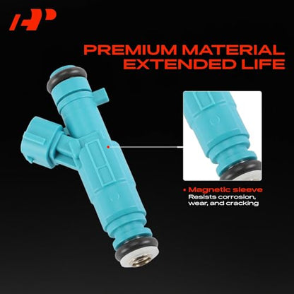 A-Premium 12 Holes Set of 4 Fuel Injectors Compatible with Kia