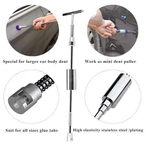 GLISTON DIY Paintless Dent Repair Kit 89pcs Dent Puller Tools Slide Hammer for Car Hail Damage Dent & Ding Remover