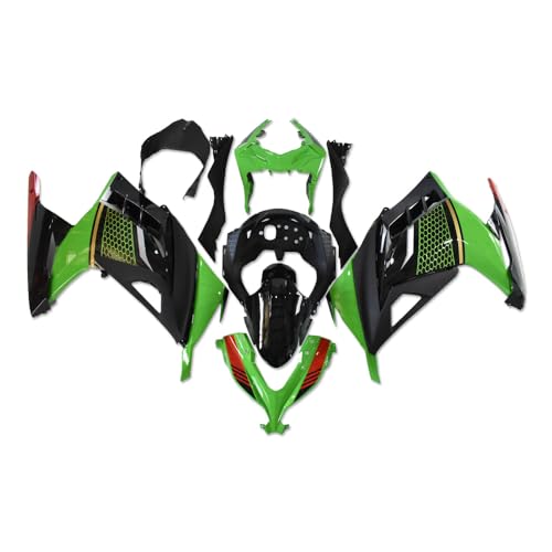 US STOCK Green Black Red Fairing Fit for Kawasaki Ninja 2013-2017 EX300 - color: 009 Green Black Red