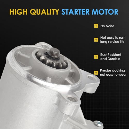 6646N New Starter Replacement for 00-05 Excursion, 99-13 Expedition Ford F-150 F-250 F-350 F-450 F-550 Lincoln Navigator, 05-10 Mustang, 99-13 V8 V10 4.6 5.0 5.4 6.2 6.8L - color: 6646
