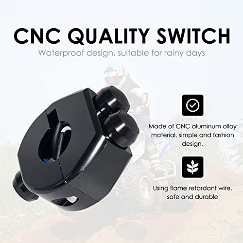 1" CNC Aluminum Alloy Motorcycle Switches Handlebar Mount Switch Headlight Fog Light ON Off Start Kill Horn Lock Reset Button