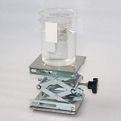 6" x 6" Stainless Steel Lab Jack Lift Stand Table Scissor Stand Platform - size: 6x6 Inch
