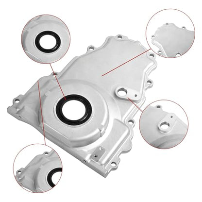 LS Front Timing Cover w/Crank Gasket% Bolts Set 12633906 12600326 - size: Gen 4 LS2 LS3 LSx 4.8L 5.3L 6.0L 6.2L