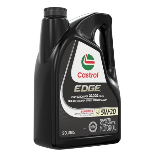 Castrol EDGE 5W-20 Advanced Full Synthetic Motor Oil, 5 Quarts - size: 5 Quarts
