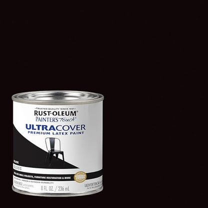 Rust-Oleum Painter's Touch Latex Brush-On Paint, Gloss Black - color: Gloss Black, size: 8 Fl Oz (Pack of 1)