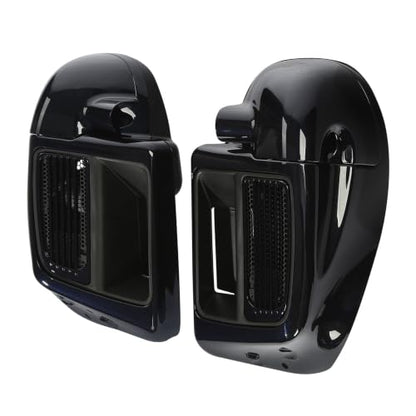 HR3 Midnight Blue Water-Cooled Vented Fairing Lowers Kit Compatible with 2019 Street Glide FLHX 2020 Road Glide Limited FLTRK (Replace for OEM) - color: Midnight Blue