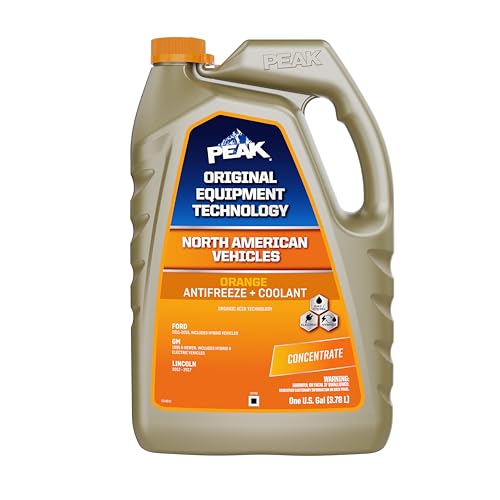 PEAK OET Orange Concentrate Antifreeze/Coolant for North American Vehicles - size: Concentrate