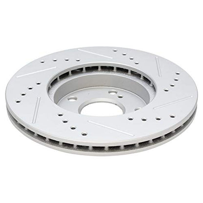 TRQ Performance Front and Rear Brake Rotor Set G Coated Drilled and Slotted - style: BRA10082