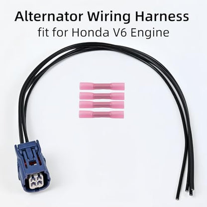 Alternator Connector Wiring Harness fit for Honda Odyssey 2008-2017, Pilot 2009-2015, Ridgeline 2009-2014, Accord 2008-2012, V6 3.5L Engine, Repair Plug Pigtail