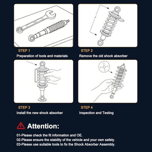 Front Struts and Rear Shocks fit 2013-2017 for Honda for Accord