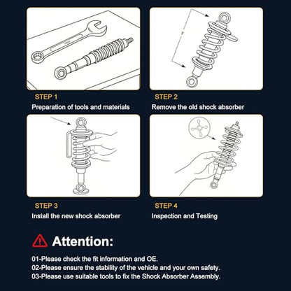 Front Struts and Rear Shocks fit 2013-2017 for Honda for Accord