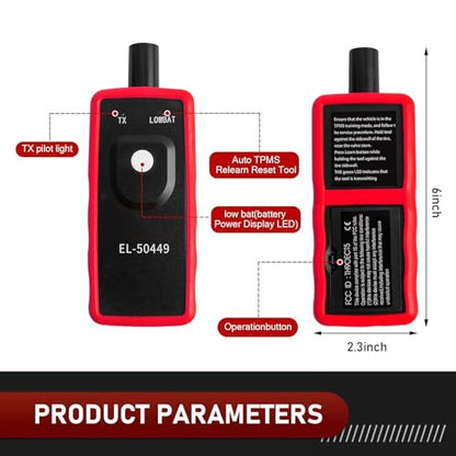 EL-50449 TPMS Reset Tool, Tire Pressure Sensor Reset TPMS Programming Tool, Compatible with Lincoln, Mercury, Ford F150 F250 F350 E150 E250 E350 Edge Escape Explorer (Black)