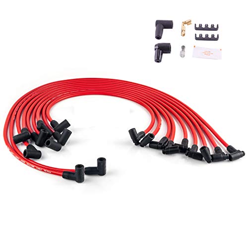 MAS Performance HEI Distributor & Spark Plug Wires & Free Pigtail Wire Harness Combo Kit Compatible with Chevy GMC SBC 305 350 BBC 454 65k Coil 7500RPM DD-SBC-HEI-V8 Replacement for 850001R