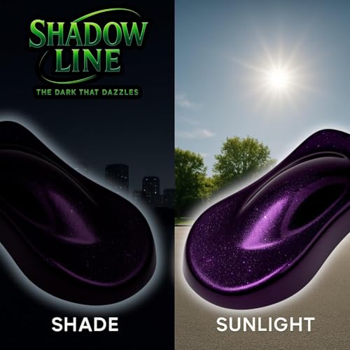 LiME LiNE Shadow LiNE Automotive Basecoat - Changes with Light - Black in the Shadows, Dazzling Metallic Under Light - 2K Clearcoat Topcoat Required (Phantom Purple, 1 Pint) - color: Phantom Purple, size: 16 Fl Oz (Pack of 1)