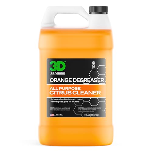 3D Orange Degreaser 1 Gallon - Citrus Multi-Surface Cleaner | Removes Grease & Grime from Plastic, Metal, Vinyl, Leather, Carpet | Interior & Exterior Use - size: 128 Fl Oz (Pack of 1)