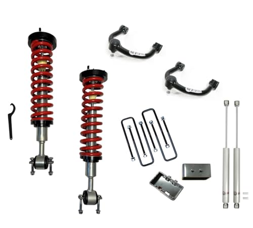 Freedom Offroad 1-4" Adjustable Coilovers / 3" Rear Block Kit/Control Arms