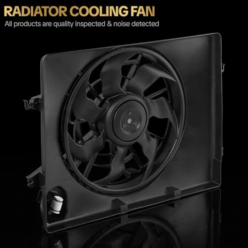 621-477 AC Condenser Cooling Radiator Fan Assembly Fits for Fits for Sonata 2011-2013 L4 2.4L; for Optima 2012-2013 L4 2.4L