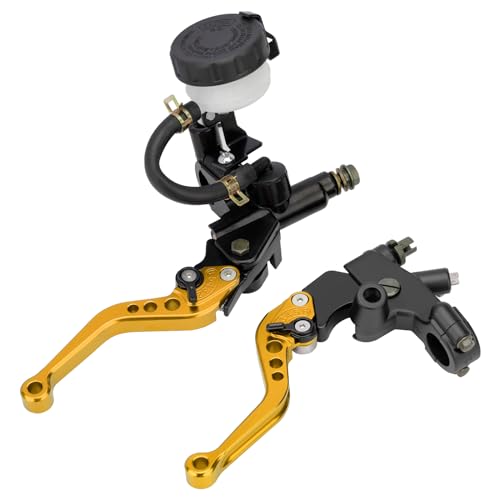 7/8" 22mm Motorcycle Brake Clutch Lever Master Cylinder Reservoir - color: Gold