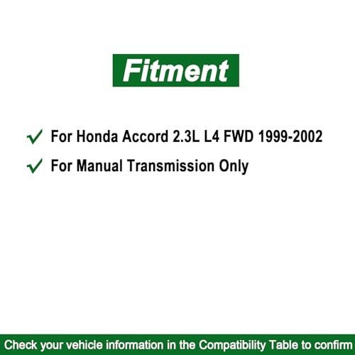 CV Axle Shaft Assembly Compatible with 1999 2000 2001 2002 Honda Accord CV Axle, EX DX LX SE, 2.3L L4, CV Axle FWD Manual Trans Front Driver and Passenger Side - size: B2CV008
