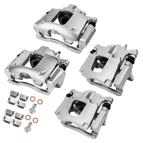 cciyu Front & Rear Brake Calipers with Bracket For Dodge, For Jeep - size: Front & Rear[18B5044+18B5045+18B5046+18B5047]