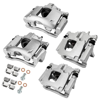 cciyu Front & Rear Brake Calipers with Bracket For Dodge, For Jeep - size: Front & Rear[18B5044+18B5045+18B5046+18B5047]