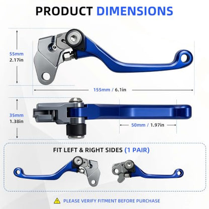 Upgraded Brake Clutch Levers for YZ85 2001-2014,Blue