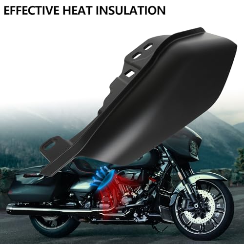 Motorcycle Mid Frame Air Deflectors Heat Shields Kits Fit for Harley Davidson Touring Street Glide Road Glide Electra Glide Road King Ultra Limited Tri Glide CVO 2009-2024 Matte Black - color: Matte Black