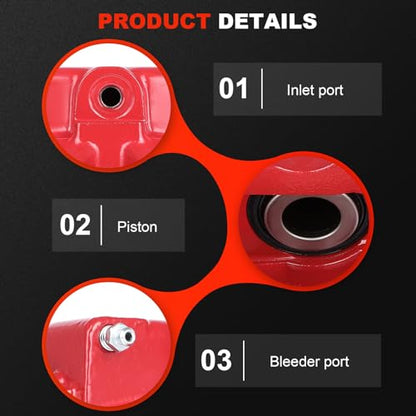 cciyu Front Left/Rear Right Disc Brake Caliper 18-B4729 With Bracket - size: Front Left[18-B4729]