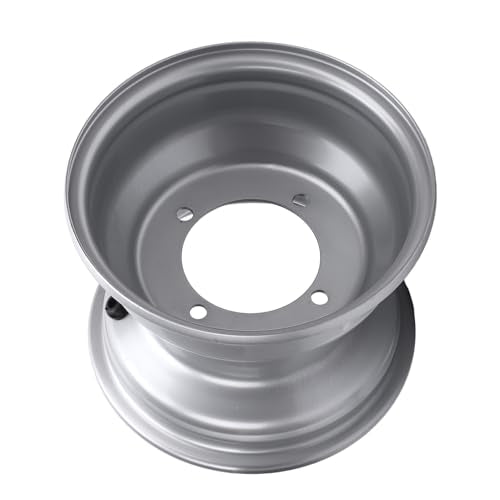 18X9.50 8 ATV Wheel Rim Aluminum Alloy High Strength 8 Inch Wheel Rim Hub Go Karts Carts Silver (Four Hole (Hole Spacing: 110mm / 4.33in) - size: Four Hole (Hole Spacing: 110mm / 4.33in