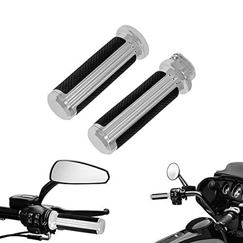 1 Inch Cable Throttle Handlebar Grips Motorcycle Hand Grips - color: #3 Chrome