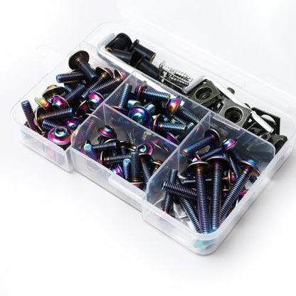 M5 M6 Stainless Steel Motorcycle Fairing Bolts, 177Pcs - color: Colorful