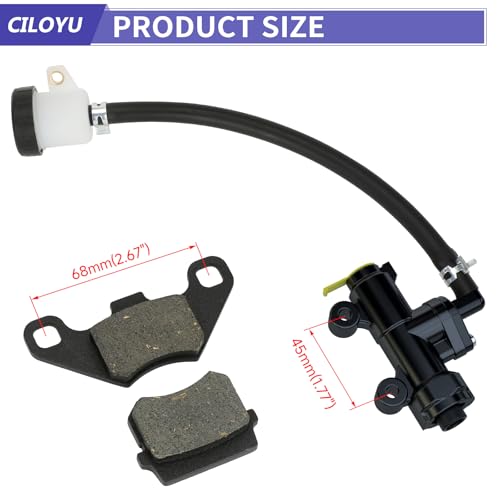 KT196 Brake Master Cylinder Kit Compatible with Coleman 196 Go Kart - color: black