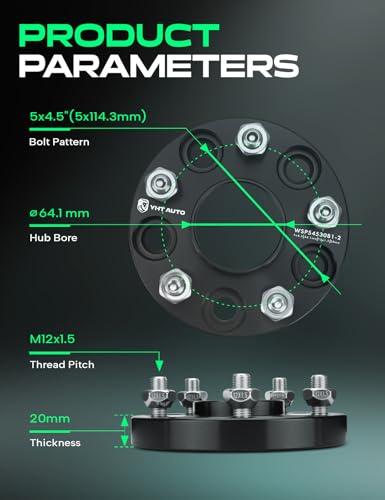 YHTAUTO 5x4.5 Hub Centric Wheel Spacers 20 mm for Acura, Honda - size: 20mm Thickness, style: 2 PCS