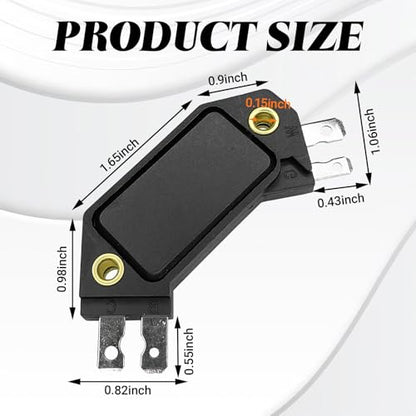Engine Control Module, 4 Pin GM HEI Ignition Module Replace OE #LX301, DM1906, 1875990,1190357, 4419628, Ignition Control Module Compatible with 1974-1988 for Chevy Pontiac Olds Buick