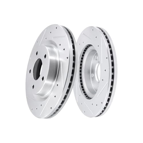 HUSCH Ceramic Brake Pads and Drilled Slotted Brake Rotors Fit for Nissan - size: Drilled&Slotted-31464+D1650