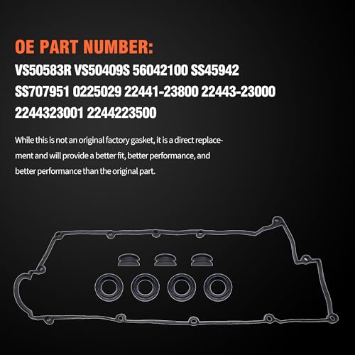 HiSport Valve Cover Gasket Set VS50583R for 2.0L - color: VS50583R