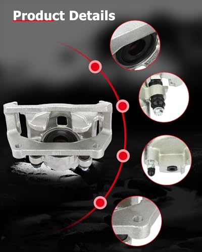 cciyu Rear Left & Right Disc Brake Calipers w/Bracket 18-B4837 18-B4836 - size: Rear[18-B4837+18-B4836]