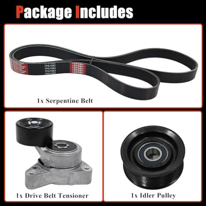 AUCERAMIC 90K-38278D Serpentine Drive Belt Tensioner Pulley Assembly